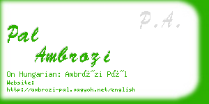 pal ambrozi business card